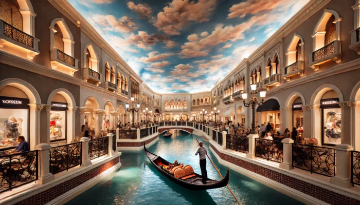 alt= "Venetian Resort Gondolas, Las Vegas"