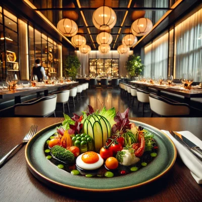 alt= "Menu offering at Spago's, Bellagio Las Vegas"