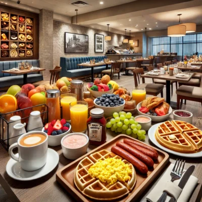 alt= "Hampton Inn complimentary breakfast"
