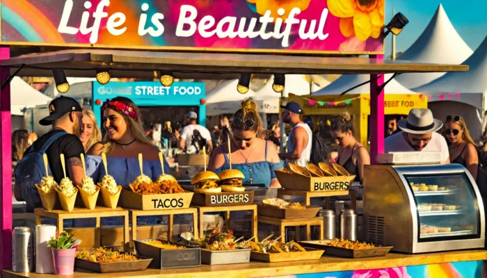 alt= "Food stall, Life is Beautiful Festival, las Vegas"