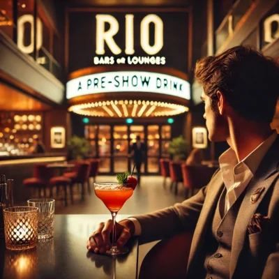 alt= "cocktails at a magic show, Rio All Suites las Vegas"