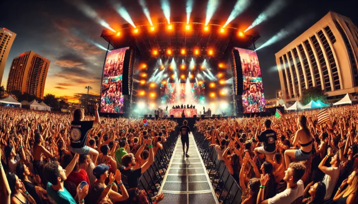alt= "Festival stage at Life is Beautiful, Las Vegas"