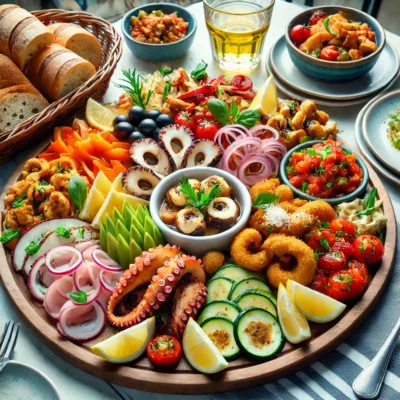 alt= "antipasti at Amalfi's Caesars Palace, Las Vegas"
