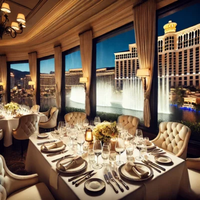 alt= "Private dining at Spago, Bellagio"