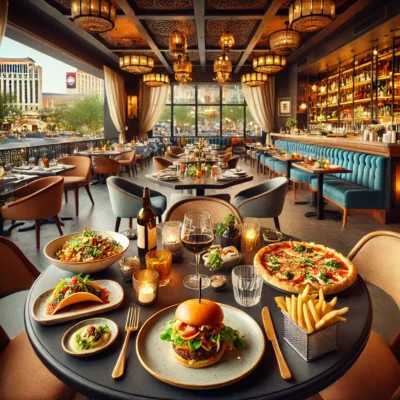 alt= "dining options MGM, ARIA, Venetian LAs Vegas"