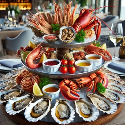 alt= "seafood platter, Amalfi's at Caesars Palace, Las Vegas"