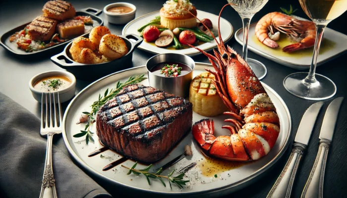 alt= "Signature dishes at The Capital Grille, Fashion Show Mall, Las Vegas"