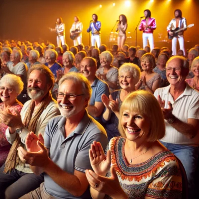 alt= "Audience at Australian Bee Gees, Excalibur Hotel"
