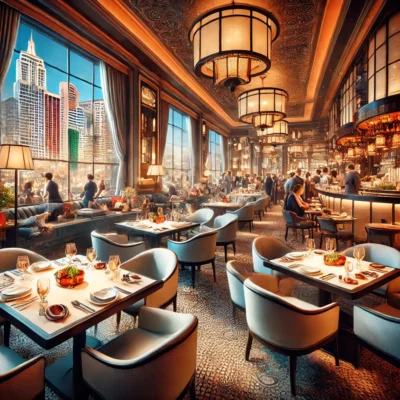 alt= "dining at treasure island hotel"