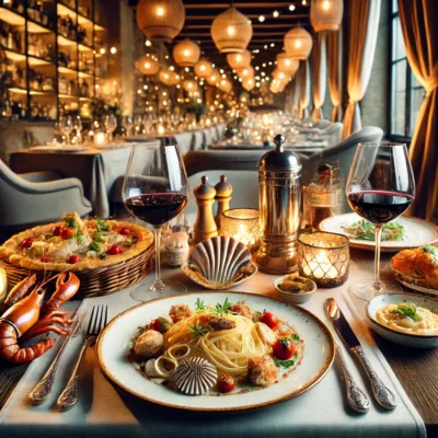 alt= "dining at Amalfi's, Caesars Palace Las Vegas"