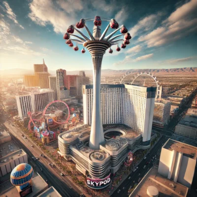 alt= "The STRAT Hotel and attractions"