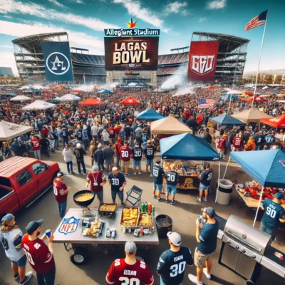 alt= "Fans at Allegiant Stadium, Las Vegas Bowl"