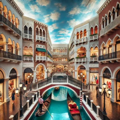 alt= "shopping at venetian hotel"