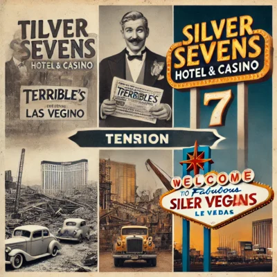alt= "Silver Sevens Hotel over the years"