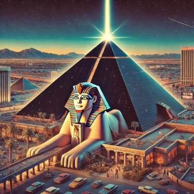 alt= "luxor hotel in 1990s" 