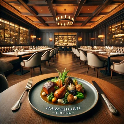 alt= "JW Marriott Hotel dining at Hawthorn Grill"