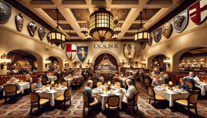 alt= "dining at Excalibur Hotel"