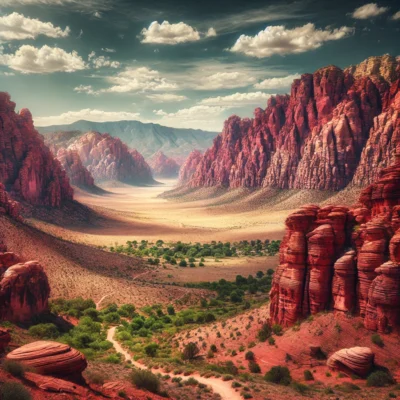 alt= "red rock canton near resorts world las vegas"