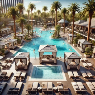 alt= "pools and cabanas luxor las vegas"