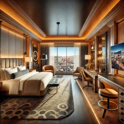 alt= "Cannery Casino hotel room"