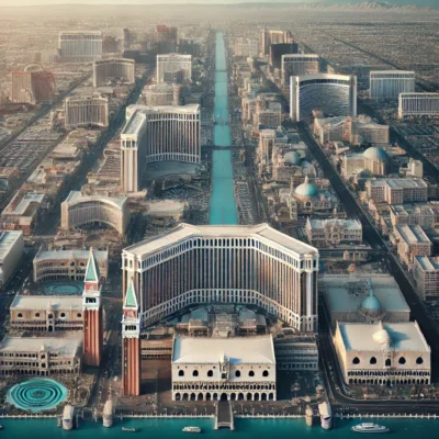 alt= "The Venetian Hotel on the Las Vegas Strip"