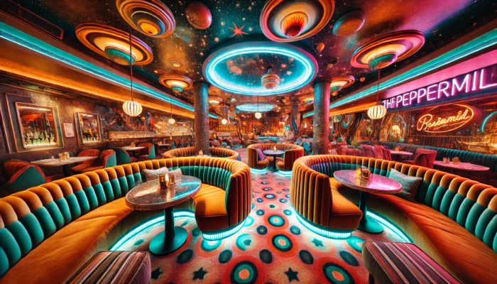 alt= "Inside the Peppermill Restaurant & Fireside Lounge, Las Vegas"
