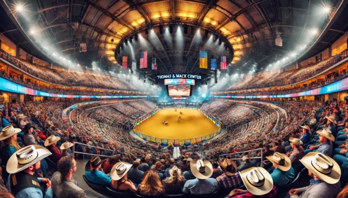 alt= "Thomas & Mack Center, National Finals Rodeo, LAs Vegas"