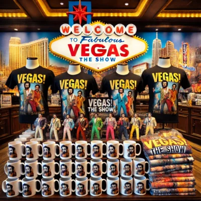 alt= "VEGAS! The Show merchandise at Planet Hollywood"