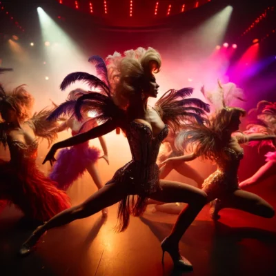 alt= "X Burlesque dancers, Flamingo Hotel Las Vegas"