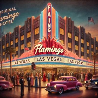 alt= "Flamingo Hotel early days"