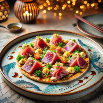 alt= "Menu offering from Yellowtail Restaurant, Bellagio Hotel"