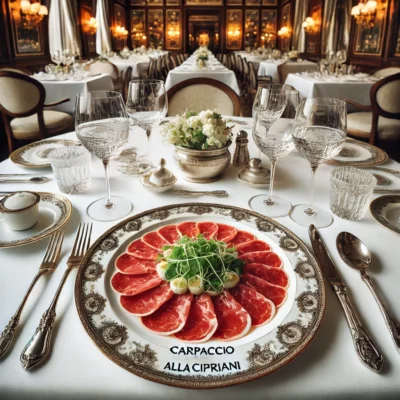 alt= "Dining setup at Cipriani, Wynn Plaza"