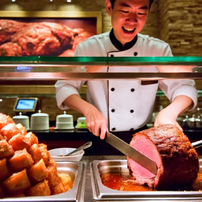 alt= "Carving Station, Garden Court Buffet"