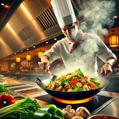 alt= "Live Cooking Stations, MGM Grand Buffet"