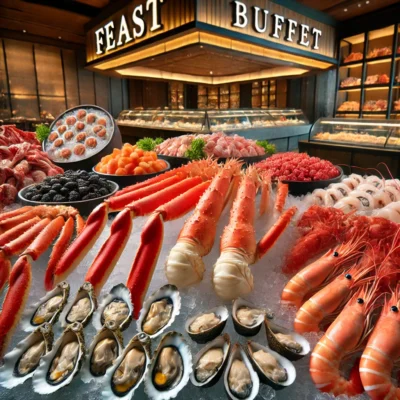 alt= "Seafood Station, Fest Buffet"