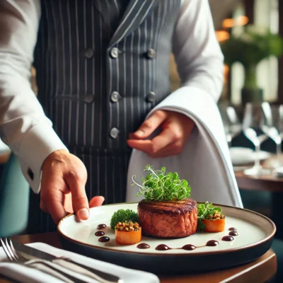 alt= "Server at Gordon Ramsey Steak, Paris Las Vegas"