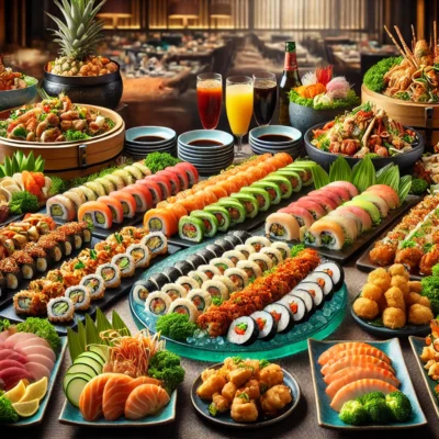 alt= "Asian Station at Feast Buffet"