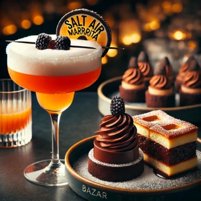 alt= "Cocktails at Bazaar Meat, Sahara Las Vegas"