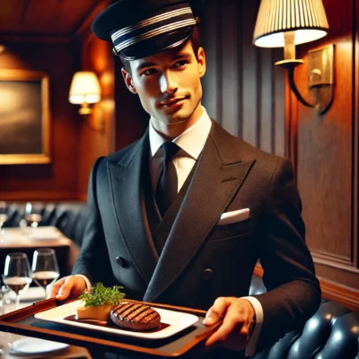alt= "Server at Andiamo, The D Hotel"