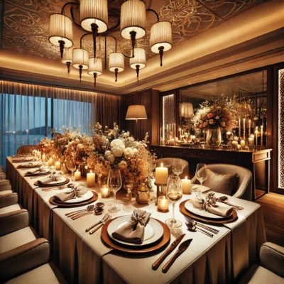 alt= "Private dining at lakeside, Wynn Las Vegas"