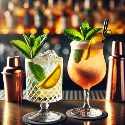 alt= "Cocktails at Bardot Brasserie, ARIA Resort"