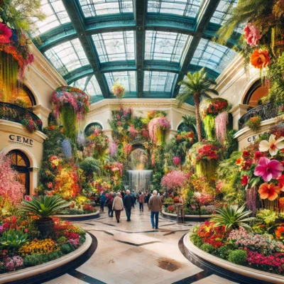 alt= "Bellagio Conservatory and Botanical Gardens, Bellagio Hotel"