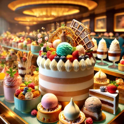 alt= "Dessert Station, Bacchanal Buffet, Caesars Palace"