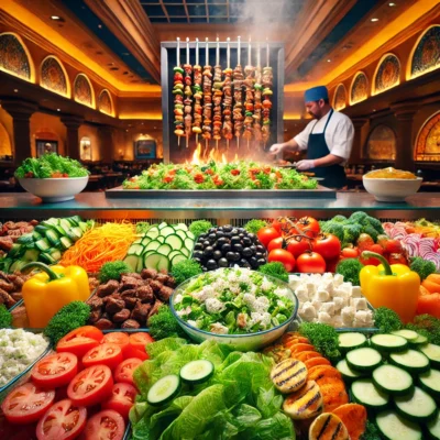 alt= "Mediterranean Food Station, The Buffet at Bellagio"