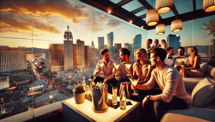 alt= "Bottle service, VooDoo Rooftop Bar, Rio All-Suites"