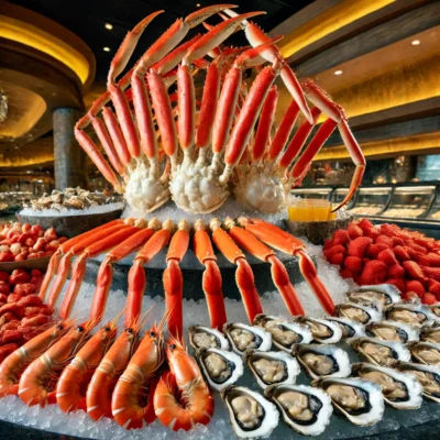 alt= "Seafood Station, Excalibur Buffet"