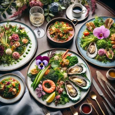 alt= "Seasonal dishes at Bardot Brasserie, ARIA Resort"