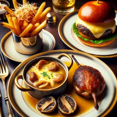 alt= "Signature dishes at Bardot Brasserie, ARIA Resort"