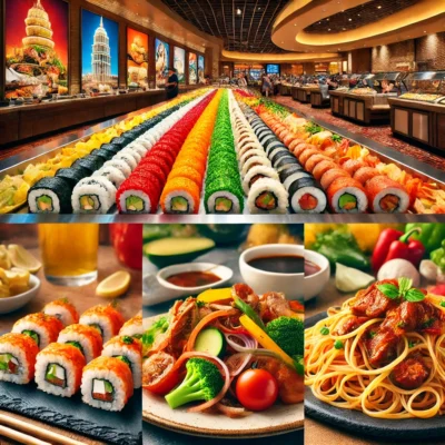 alt= "International Food Station, MGM Grand Buffet"