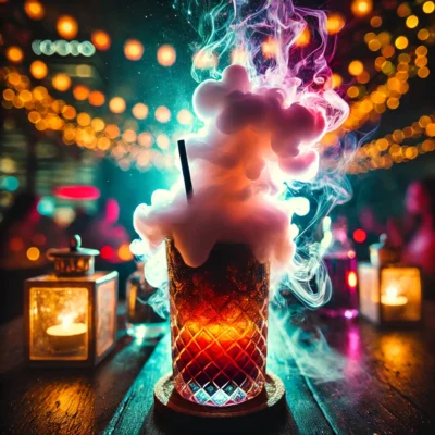alt= "signature cocktail at VooDoo Rooftop Bar, Rio All-Suites: